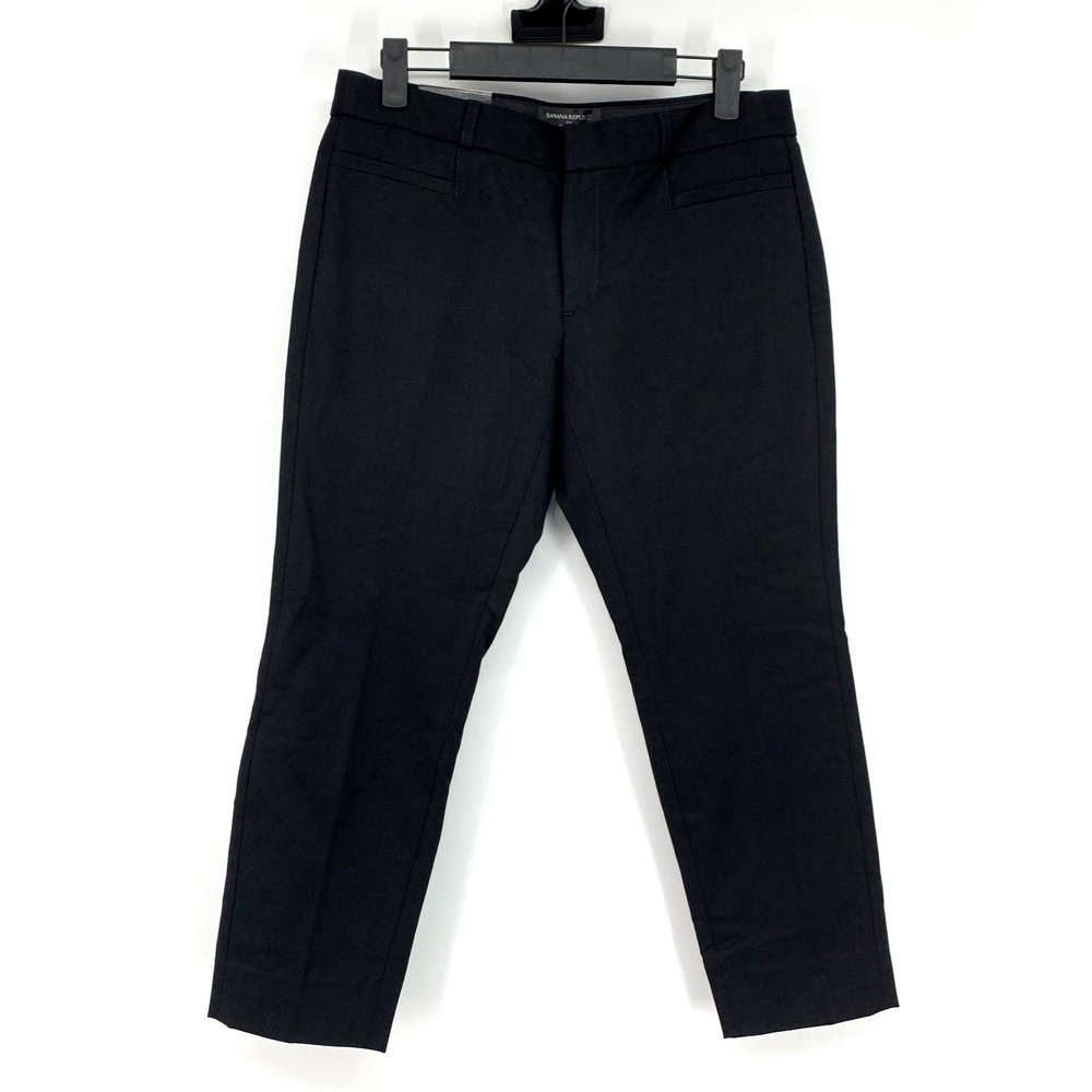 Banana Republic Pants Womens Size 4 Petite Sloan Crop Black Mid Rise NWT - Picture 3 of 11